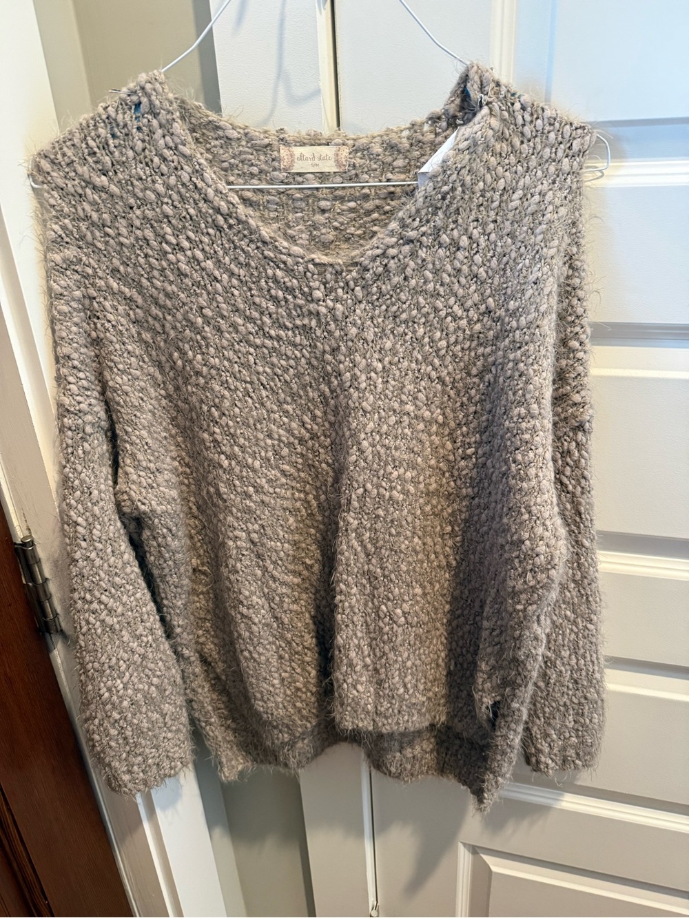 Altar'd State Bouclé Scoop Neck Sweater in Taupe